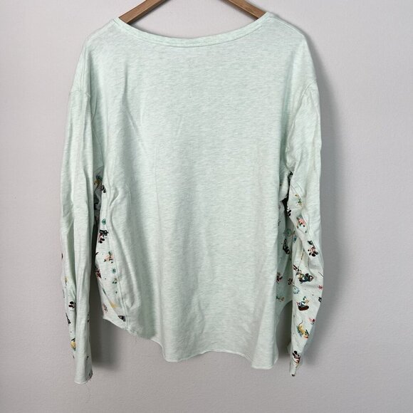 Disneyland Best Day Ever Long Sleeve Christmas Tee Mint Green‎ Size XL Soft Cozy - Picture 6 of 10